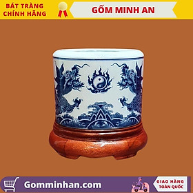 Mua Bát Hương Thờ Cao Cấp Vẽ Rồng Men Ngọc Men Xanh Cổ- Gốm Sứ Bát Bát Tràng- Gốm Minh An