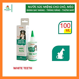 Vemedim WHITE TEETH - Nước súc miệng đánh bay mảng bám, trắng răng, thơm mát dùng cho chó, mèo