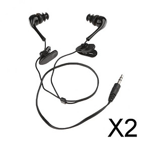 2x3.5mm Sports Underwater Audio Waterproof Headphones for Black