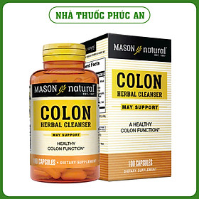 Viên uống hỗ trợ chức năng đại tràng Mason Natural Herbal Colon Cleanser Mỹ 60 - 100 viên