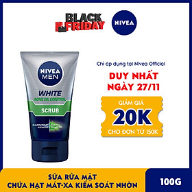 Sữa Rửa Mặt NIVEA MEN Chứa Hạt Mát-Xa Kiểm Soát Nhờn (100G) - 84428