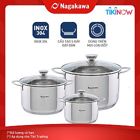 BỘ NỒI INOX NAGAKAWA NAG1351