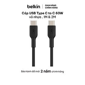 Mua Cáp sạc nhanh USB Type C - C BOOST↑CHARGE Belkin 60W vỏ nhựa PVC  1M & 2M - Hàng chính hãng