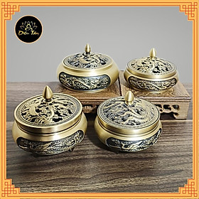 Mua Lư đồng lư xông trầm hương trầm nụ cao cấp thiết kế tinh xảo tặng kèm trụ và lót chống cháy shop Diệu Tâm