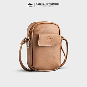 Túi Lata ( Thời trang nữ đựng điện thoại mini - Túi đeo chéo da HN118 ) - Bò nhạt