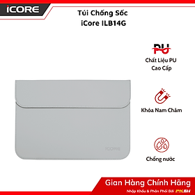 Túi Chống Sốc iCore ILB14G – Siêu Mỏng Nhẹ, Chống Nước, Giá Rẻ Cho Laptop & Macbook 14" - Hàng chính hãng