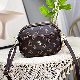 Túi đeo chéo da nữ nữ dáng gọn dập vân nổi họa tiết monogram thời trang vintage nhiều ngăn tiện dụng Y3098