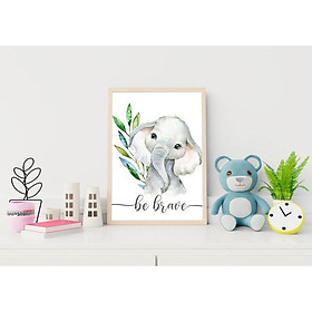 Tranh treo tường | Tranh cho bé-Watercolor Elephant Printable Wall Art 98 , tranh canvas giá rẻ