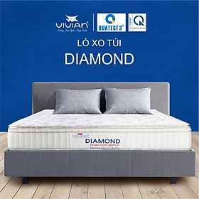 Nệm Lò Xo 3 Viền Túi 4D Diamond Vivian (1.0 x 2.0 x 0.35 m) - Trắng