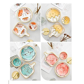 Mua Bát Sứ  Đĩa Sứ . Sét Đồ Ăn 3 món hình gà   lợn   mèo ( Ảnh Thật shop chụp)