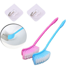 Combo 2 Bàn Chải Chà Toilet + 2 Miếng Dán Treo Tường Tiện Dụng.