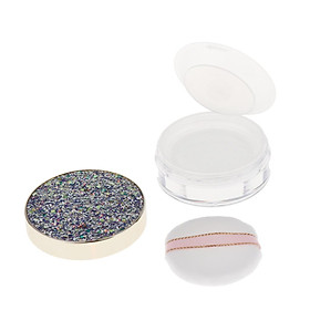 10G Makeup Loose Powder Case Blush Container W/ Mirror&Powder Puff