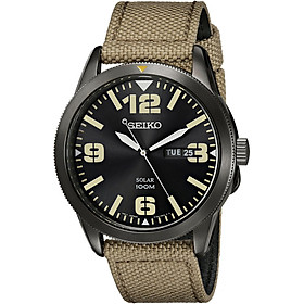 Đồng Hồ Thể Thao Nam Seiko SNE331 Bằng Thép Không Gỉ Dùng Năng Lượng Mặt Trời Với Dây Nylon