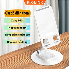 Giá Đỡ Điện Thoại / Máy Tính Bảng Xoay 360 Độ Tiện Dụng Có Thể Gấp Gọn, Giá Đỡ Pixlink X203 Chất Liệu Hợp Kim Nhôm - Hàng Chính Hãng/Hàng Nhập Khẩu