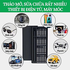Bộ tua vít đa năng dùng sửa chữa điện thoại, đồng hồ đeo tay máy tính laptop, đồ điện tử , Mắt Kính Cửa Đồ Chơi Vật Dụng Gia Đình Quạt - 24 ĐẦU TUA VÍT