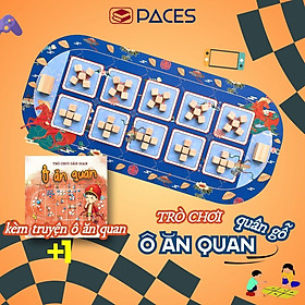 Bộ Ô Ăn Quan Trò Chơi Dân Gian Chất Liệu Bạt Chống Nước, Quân Gỗ Thông - SKIDS