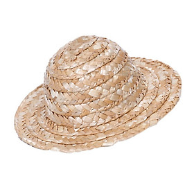 Fashion Round Straw Hat Bowler Outfits for 1/3 Dolls Party Dress Up Accs