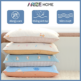 Vỏ Gối ARIZE Vải Microfiber Họa Tiết Dễ Thương Kích Thước 50x70cm (01 Cái)