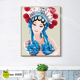 Mua Tranh tô màu 40x50cm có khung Chân Ái T2005