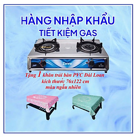 BẾP GAS ĐÔI ZENNE KGS301-C CÓ 1 ĐẦU HÂM - NHẬP KHẨU MALAYSIA – MẶT BẾP INOX - NGỌN LỬA MẠNH VÀ HỘI TỤ - TIẾT KIỆM GAS