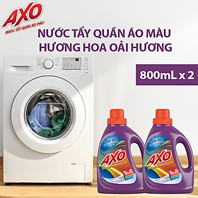 Combo 2 chai Nước tẩy quần áo màu Axo 800ml