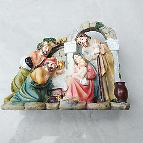 Christmas Nativity Figurines Miniatures Scene Statue Decoration Ornaments Jesus Resurrection Manger Room Home Decoration
