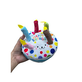 Đồ chơi bánh kem sinh nhật nhồi bông chút chít cho chó mèo Saly Q PT55