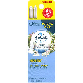 Set 2 chai tinh dầu refill máy khử mùi thơm phòng cảm biến Glade 18mL Nhật Bản