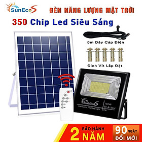 Mua Đèn pha led năng lượng mặt trời 100W Suneco  vỏ nhựa ABS  chống nước IP67  bảo hành 24 tháng