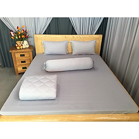 bộ ra thun lạnh Hàn Quốc cao cấp 4 món màu trơn 1m8x2m x 2 tấc