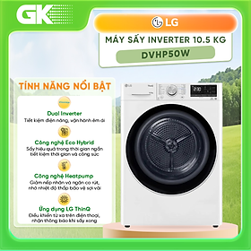 [Chỉ giao tại HCM] MÁY SẤY LG INVERTER 10.5KG DVHP50W - Hàng chính hãng