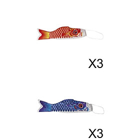 40cm Japanese Carp Windsock Streamer Fish    Koi 6pcs