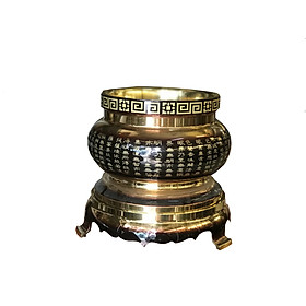 Mua Bát hương đồng chữ phật và bát nhã tâm kinh 20cm