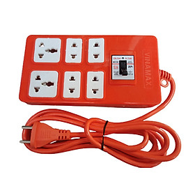 Mua Ổ cắm điện đa năng siêu chịu tải  6 lỗ đa năng có Aptomat chống cháy chập quá tải ( độ an toàn cao )