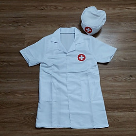 Trang phục áo bác sĩ ngắn tay (áo ngắn tay, mũ)