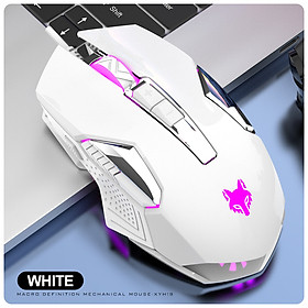 Chuột LED RGB 8000DPI Gaming Mouse HXSJ X200 - hàng nhập khẩu - Màu Trắng