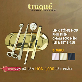 Mua Phụ kiện chăm sóc nến thơm: khêu  chuông  khay và kéo cắt bấc nến