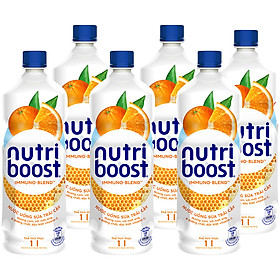Lốc 6 Chai Sữa Nutriboost Thế Hệ Mới Hương Cam (1L / Chai)