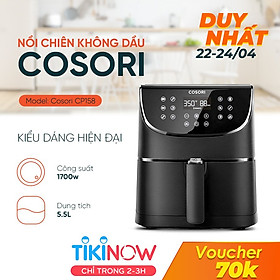 NỒI CHIÊN KHÔNG DẦU ĐIỆN TỬ COSORI (AIR FRYER) 5.8 Qt / 5.5 LÍT- HÀNG CHÍNH HÃNG