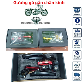 Gương thời trang xe máy, gương gù gắn chân kính có thể xoay gập 360 độ phù