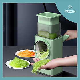 Hình ảnh Máy Bào Sợi Rau Củ Đa Năng 3 Lưỡi Dao Dành Cho Các Nhà Hàng Quay 360 Độ Bằng Tay - FRESH