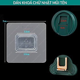 20 Mẫu Miếng Dán Dự Phòng Thay Thế Treo Kệ Nhà Tắm Hamart Móc Sơ Cua Cho Giá Kệ Ecoco Oenon Siêu Dính Tường - Dán Chữ Nhật Mũi Tên