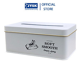 Mua Hộp đựng khăn giấy | JYSK Hagfors | thép sơn tĩnh điện | trắng | D22xR12xC9cm