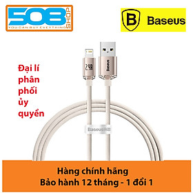 Cáp sạc nhanh và truyền dữ liệu Ba-se-us Crystal Shine Series Fast Charging Data Cable USB to iP 2.4A - Hàng chính hãng
