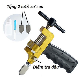 Hình ảnh Bộ dao cắt gạch men, Dụng cụ cắt bẻ kính cao cấp 2 trong 1 - Tặng kèm lưỡi dao