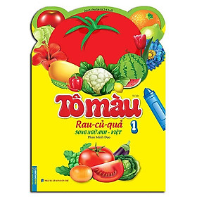 Sách Tô Màu Rau - Củ - Quả (Song Ngữ Anh - Việt)