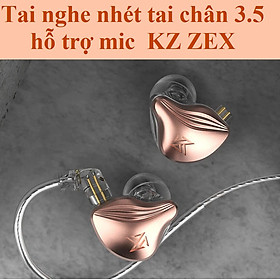 Mua Tai nghe tĩnh điện chân cắm 3.5mm hỗ trợ mic KZ ZEX _ hàng chính hãng