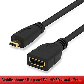 Bộ chuyển đổi tương thích Micro HDMI Cáp 1080P 3D tương thích Micro HDMI với HD Bộ mở rộng tương thích HDMI cho HDTV Notebook