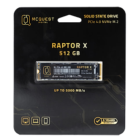 Ổ Cứng gắn trong SSD QUEST RAPTOR X 256GB  / 512GB  / 1TB 2.5 M.2 NVME 4.0 PCIe Hàng Chính Hãng