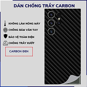 Mua Miếng dán s23 ultra carbon trong và đen chống trầy xướt chống bám vân tay phụ kiện huỳnh tân store